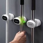 Ecoco Broom Holder With Strong Hook - Durable Back Adhesive - 3 Pcs