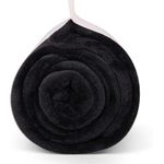 Mintra Super Soft Warm Microfiber Blanket (XXL) 240×220 Cm - Black