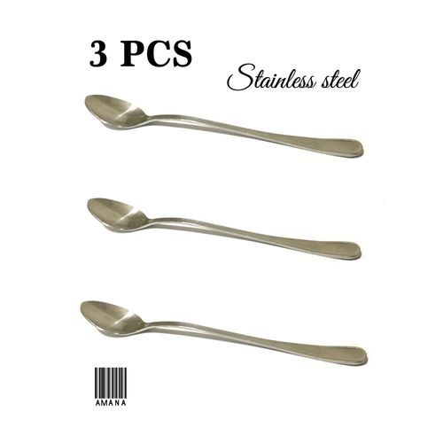 Amana -Stainless Steel Long metal spoon - 3 Pcs