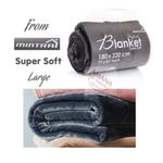 Mintra (Super Soft) Warm Microfiber Blanket - Large - Gray