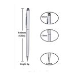 Metal Pen - Writing & Smart Devices - 2 Pcs - Silver