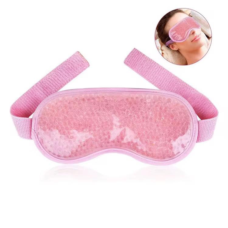 Cooling Gel Eye Mask, Reusable Gel Eye Bead Pad & Cool Compress For Puffy Eye & Dry Eye, Cold Eye Ice Mask Gel Pack With Plush Backing 1PC