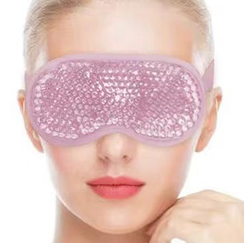 Cooling Gel Eye Mask, Reusable Gel Eye Bead Pad & Cool Compress For Puffy Eye & Dry Eye, Cold Eye Ice Mask Gel Pack With Plush Backing 1PC