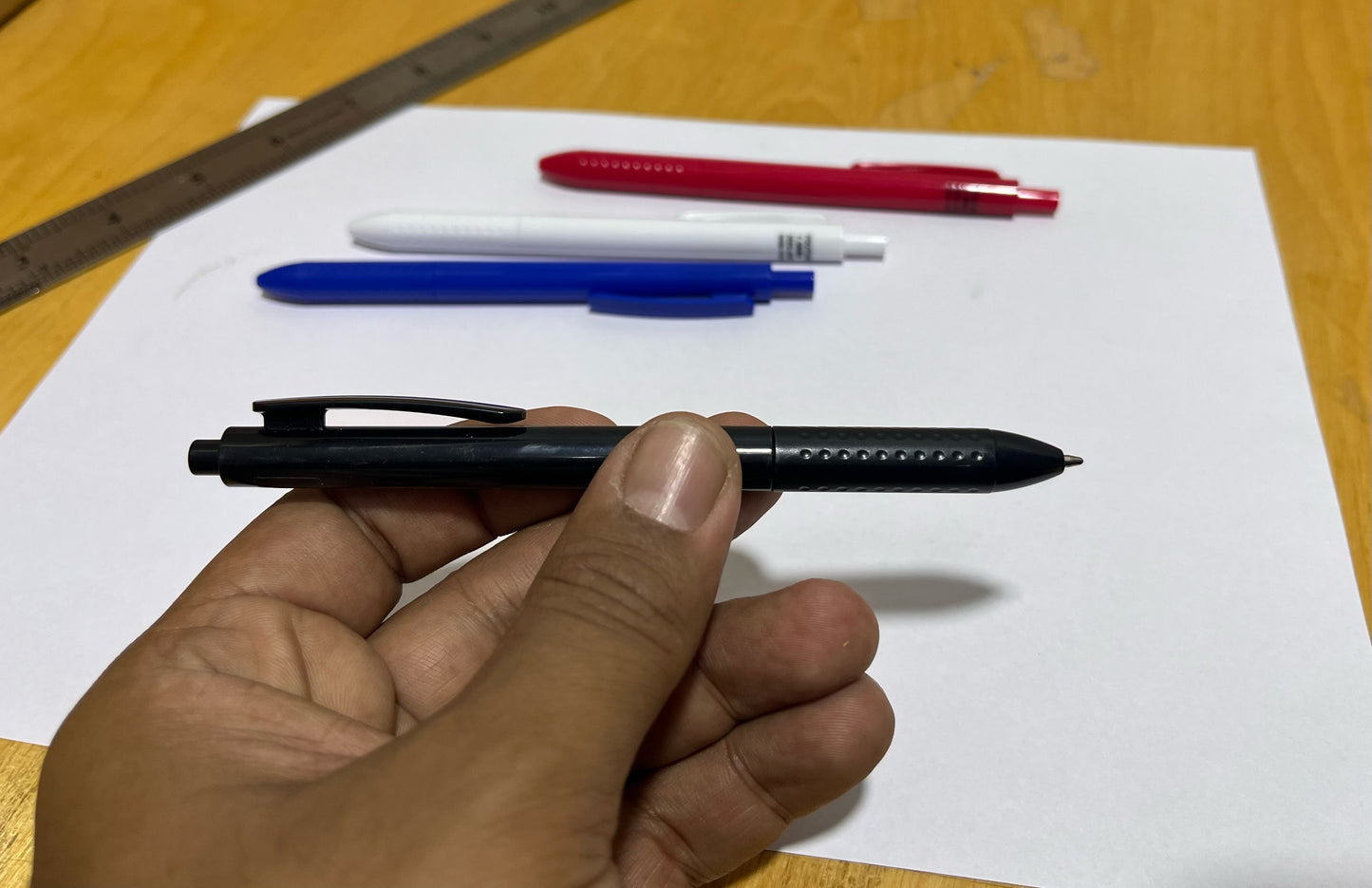 High Quality Coloful Soft Plastic Pen -Write Blue - (4 Pcs)