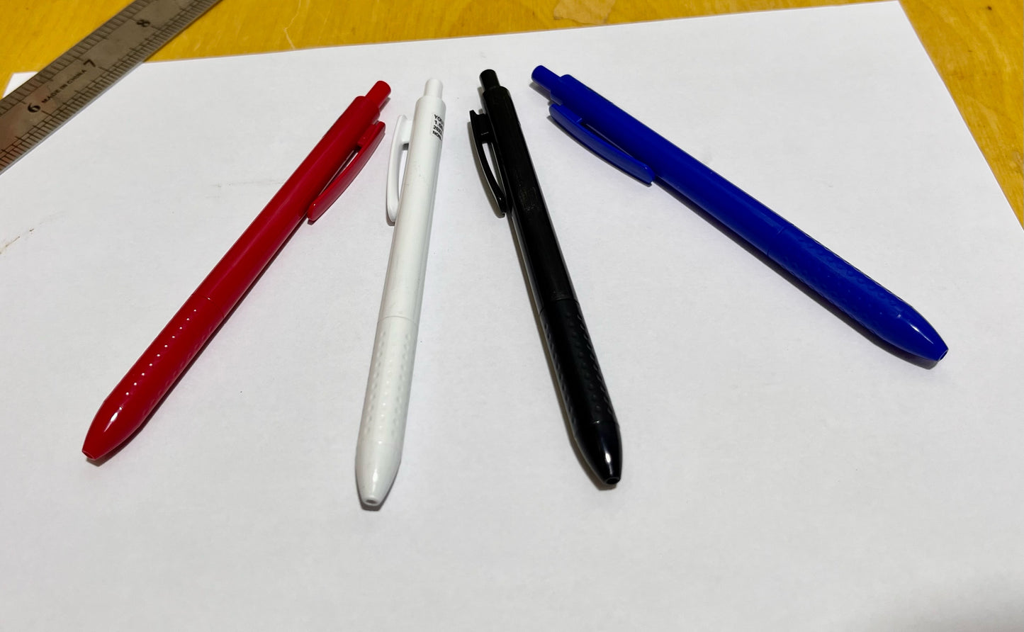 High Quality Coloful Soft Plastic Pen -Write Blue - (4 Pcs)