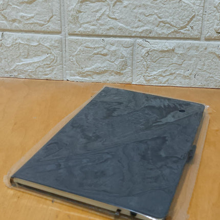 Notebook A5 - Cream Paper - Soft Solid Rubber Leather - Black Cover