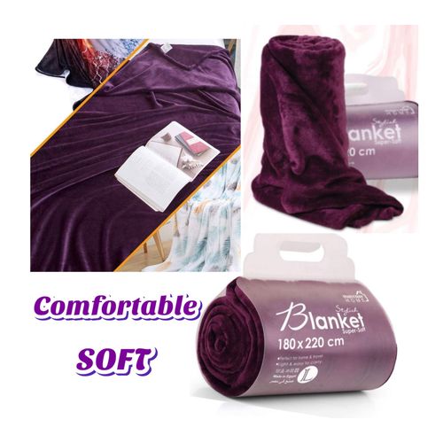 Mintra Super Soft Warm Microfiber Blanket - Large - Purple