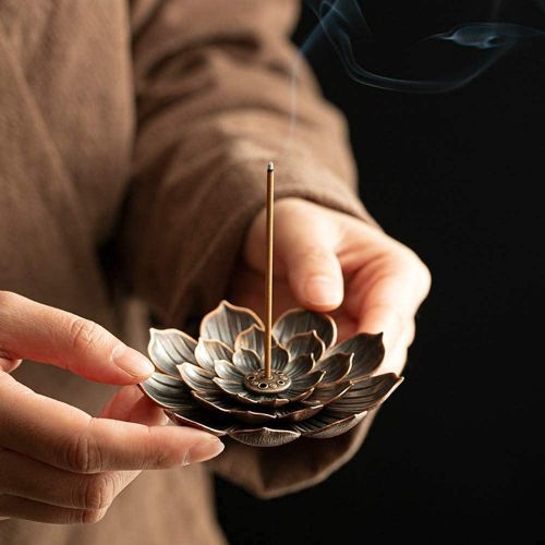 Metal Lotus Incense Burner - Great Decorative Design 1 Piece