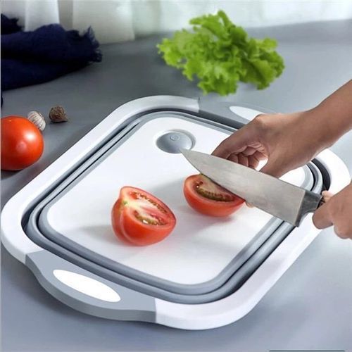 Silicone Cutting Board + Food Strainer