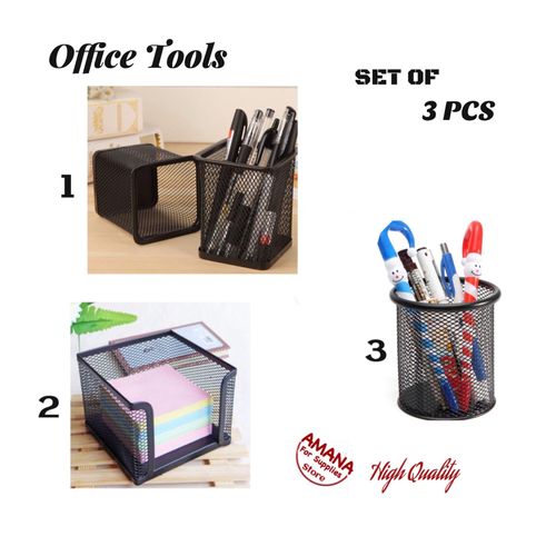 Basic Office Tools Organizer Set Of 3 Pcs