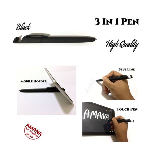 Pen For Writing & Smart Devices - Black - Streamlined Design