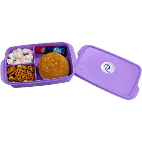 Banana High Quality Divided Lunch Box - 1 L - Light Purple