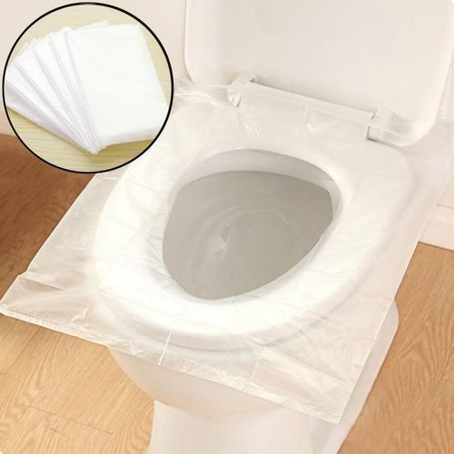 Toilet Plastic Set Cover - 3 Packs - 45 Pcs - Transparent