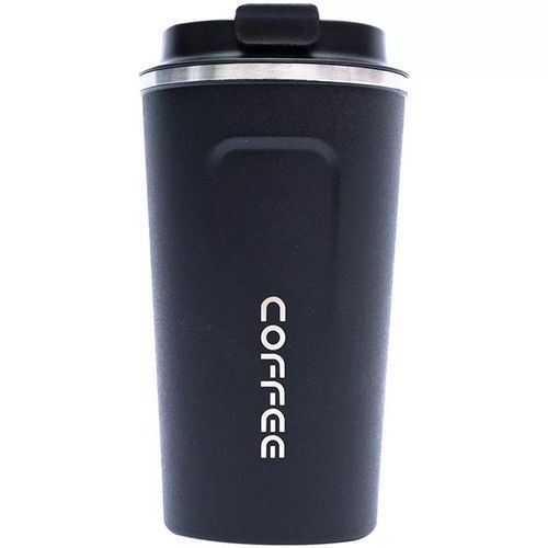 Portable Stainless Steel Vacuum Mug - Black - 510ml