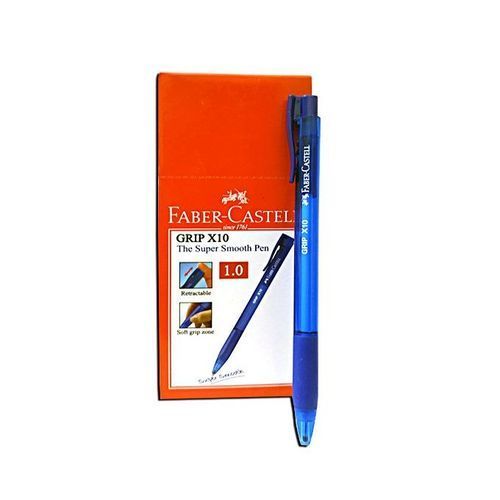 Faber Castel Faber Castell Ballpoint Pen Grip X10 - 1.0mm - Blue - 10 Pcs.