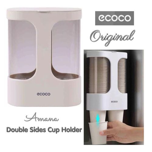 Ecoco High Quality Double Sided Cup Holder - Self Adhesive - Dust-proof - 1 Pc