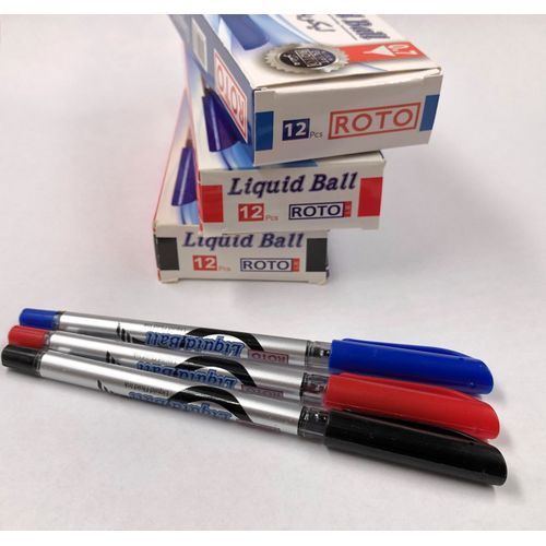 Roto Liquid Ball Pen - Pack Of 36 - Blue Black Red