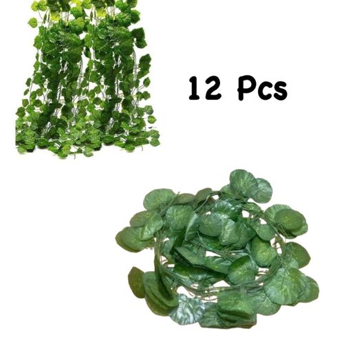 12 Branches Of Artificial Planting Tree Leaves