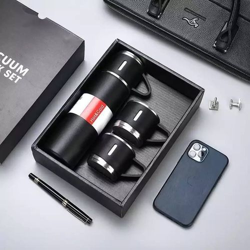 Thermos With 3 Stainless Cups - color may vary
