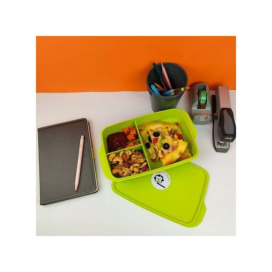 Banana Divided Lunch Box - 1 L - Green