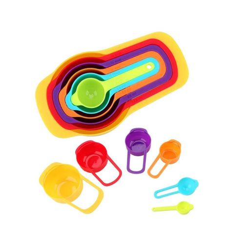 Colorful Measuring Spoons & Cups - 6 Pcs