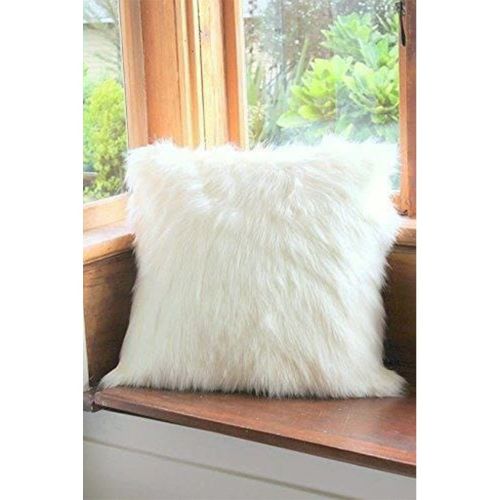 Super Soft Fur Pillow - White 1 Pc