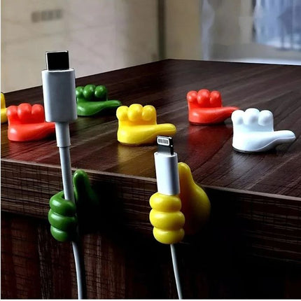 20 PCs Of Silicone Wire Organizer Hand Shaped