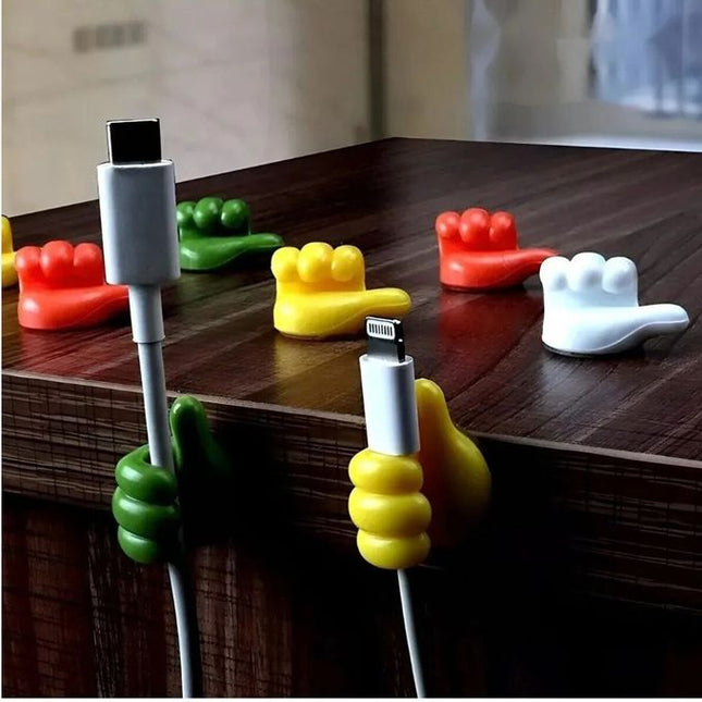 20 PCs Of Silicone Wire Organizer Hand Shaped