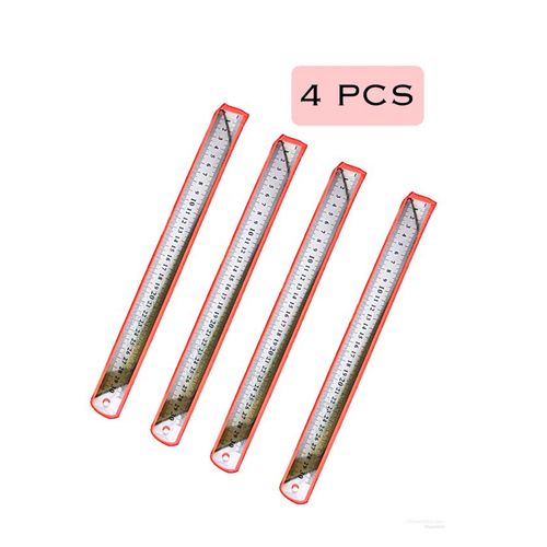 Metal Ruler - 30 Cm - 4 Pcs