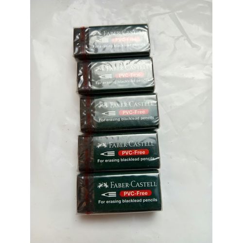 Faber Castel Eraser -5 Pieces- Black Color