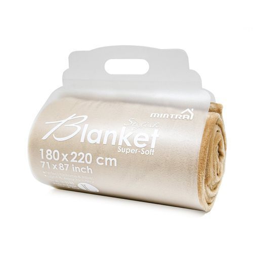 Mintra Super Soft Warm Microfiber Blanket - 220×180 Cm - Gold