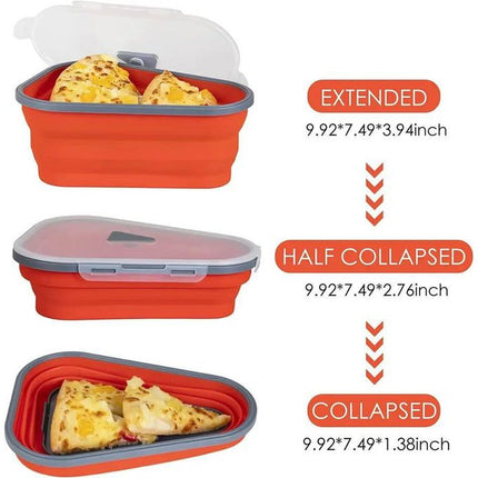 Foldable Pizza Silicone Lunchbox (Up to 5 Slices)