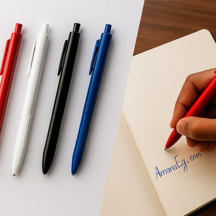 High Quality Coloful Soft Plastic Pen -Write Blue - (4 Pcs)
