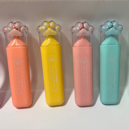 Highlighter pens - cat hand design 6 Pcs
