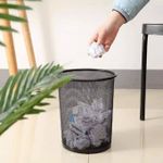 Garbage Bin Metal - 3 Pcs - Large - Black