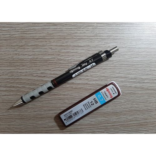 Rotring Tikky Mechanical Pencil - 0.7 Ml - Black- 1 Pc + 12 Minen Leads - 0.7Ml -1Pc