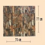 Adhesive Wall Stickers PE Foam 3D Self Brick Pattern - Brown 1 Pc