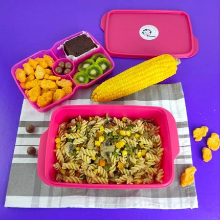 Banana Divided 2 Levels Lunch Box - 1.5 L - (1 Piece) - Pink