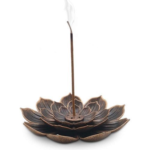 Metal Lotus Incense Burner - Great Decorative Design 1 Piece