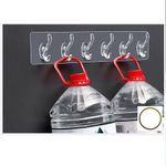 TWZ - Silicone Adjustable 6 Hook Rack Double Suction Cup