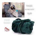 Mintra Super Soft Blanket Cape/Hoodie - One Size Fits All - 1 Pc - Dark Green