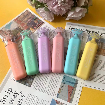 Highlighter pens - cat hand design 6 Pcs