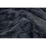Mintra Super Soft Warm Microfiber Blanket (L) 220×180 Cm - Glossy Black