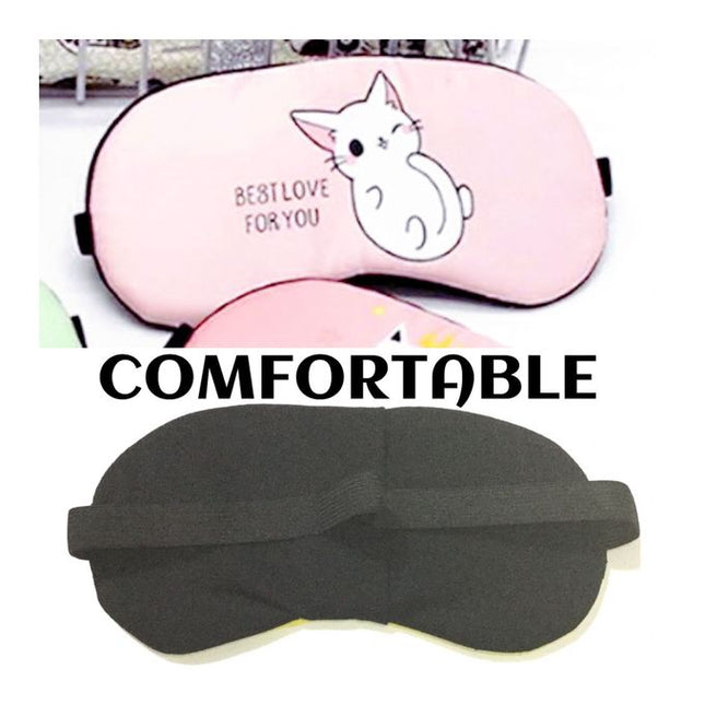 Eye Cute Cat Sleeping Mask & Cooling Gel - PINK