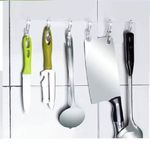 TWZ - Silicone Adjustable 6 Hook Rack Double Suction Cup