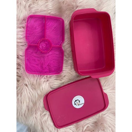 Banana Divided 2 Levels Lunch Box - 1.5 L - (1 Piece) - Pink