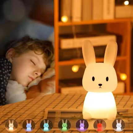 Big Bunny Rechargeable Silicone Night Lamp - LED Bunny Night Lamp, Kids Night Light, Nursery Decor, Birthday Gift, Silicone LED Light