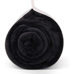 Mintra Super Soft Warm Microfiber Blanket (L) 220×180 Cm - Glossy Black