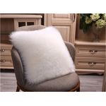 Super Soft Fur Pillow - White 1 Pc