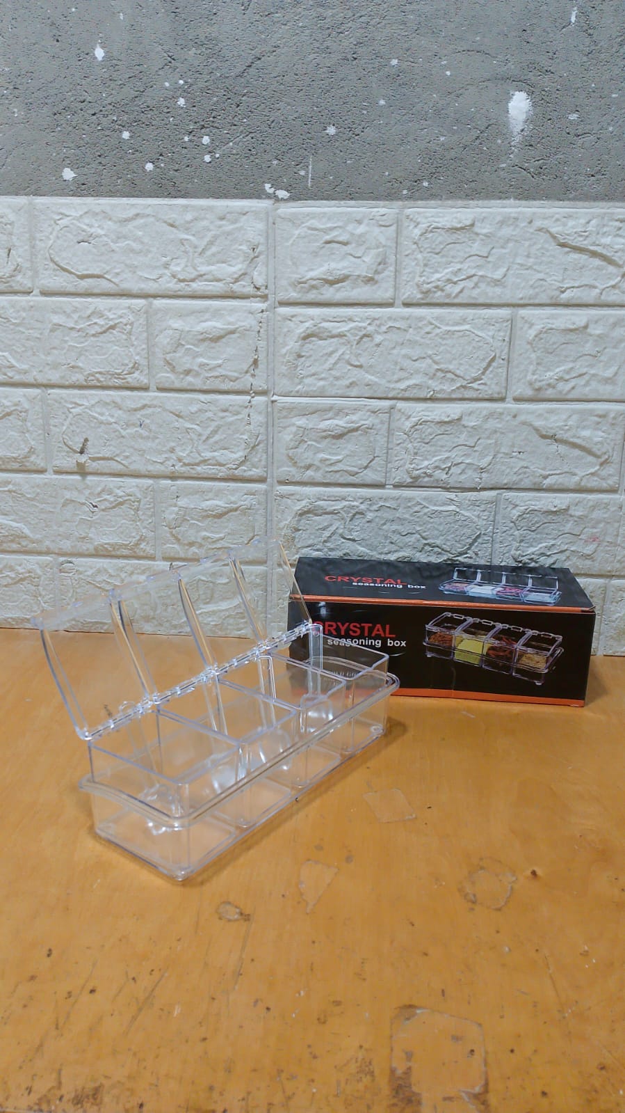 Acrylic Spice - 2 Sets (8 Pcs With 8 Spoons On 2 Boxes)